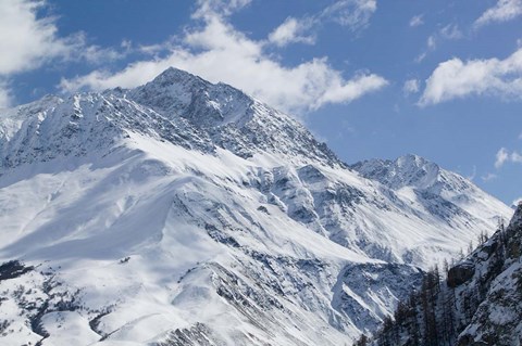 Framed French Alps in Winter Print