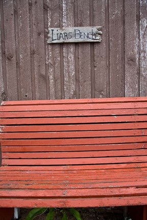 Framed Covehead Bay Liars&#39; Bench Print