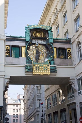 Framed Anchor Clock at Hoher Markt Print