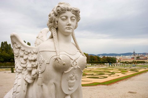 Framed Sphinx statue Print