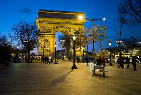 Framed Arch of Triumph, Paris, France Print
