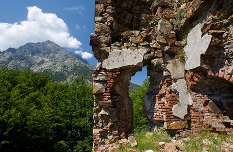 Framed Genoese Fort Ruins, Corsica, France Print