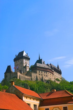Framed Karlstejn Castle, Czech Republic Print