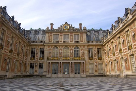 Framed Marble Courtyard, Versailles, France Print