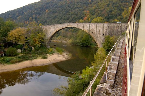 Framed Bridge at Douce Plage, Rhone-Alps, France Print