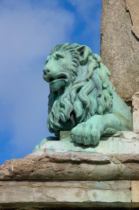 Framed Fountain Detail in Place de la Republique Print