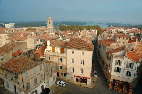 Framed Amphitheatre Tower, Arles, Provence Print