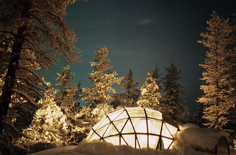 Framed Kakslauttanen, Lapland, Finland Print