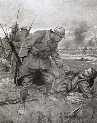 Framed World War I, Battle of Champagne, France Print