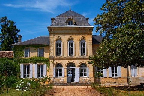 Framed Chateau de Haux Premieres, Bordeaux, France Print