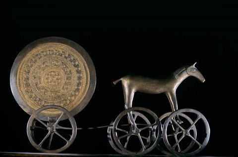 Framed Solar Disk with Chariot and Horse Replica Print
