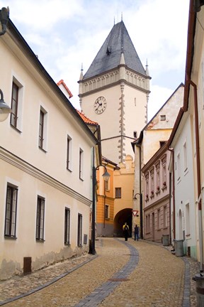 Framed Old Town Buildings in Tabor, Czech Republic Print