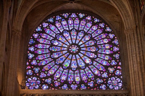 Framed Interior of Notre Dame Cathedral, Paris, France Print