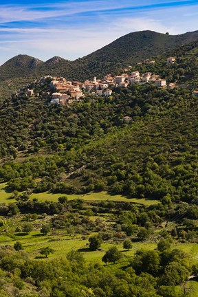 Framed Town View of Belgodere Print
