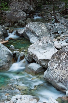 Framed Restonica River, Gorges de la Restonica Print