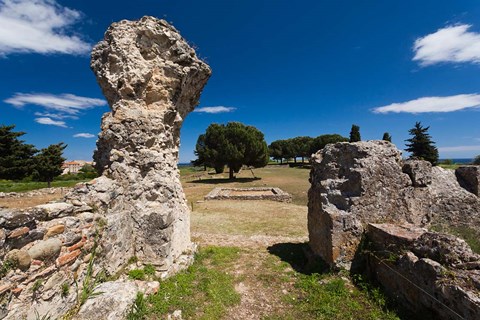 Framed Greek and Roman Ruins, Aleria Print