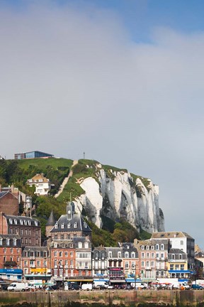 Framed Le Treport Cliffs Print