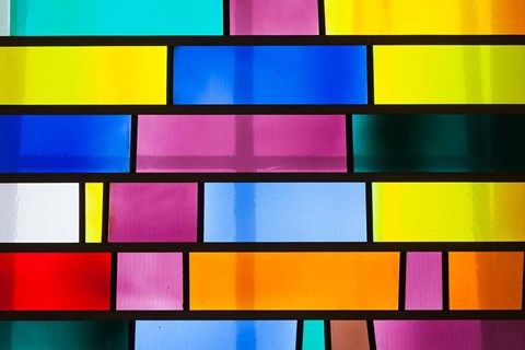 Framed Stained Glass in Boulogne sur Mer Print