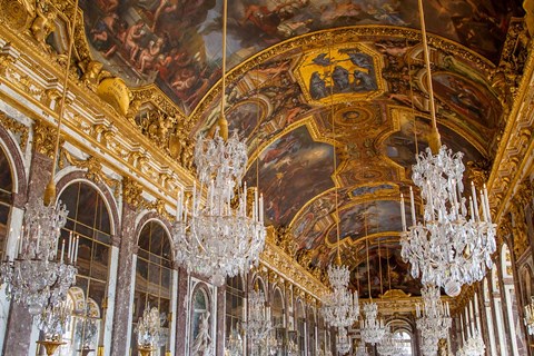 Framed Hall of Mirrors, Chateau de Versailles, France Print