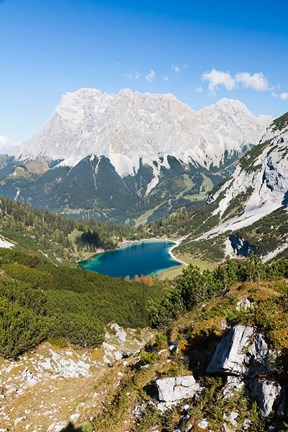 Framed Seeben Lake, Mieminger Mountains Print