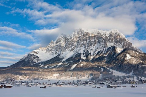 Framed Wetterstein Mountains, Mt Zugspitze Print