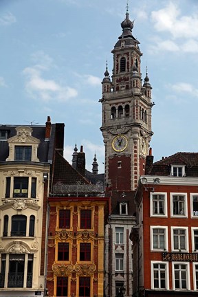 Framed Lille Architecture and Bell Tower Print