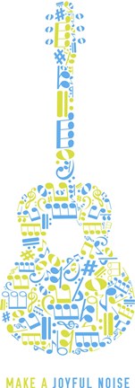 Framed Joyful Noise Modern Green Print