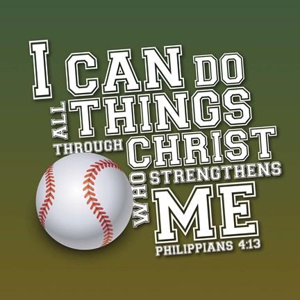 Framed I Can Do All Sports - Baseball Print