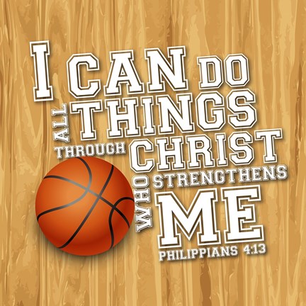 Framed I Can Do All Sports - Basketball Print