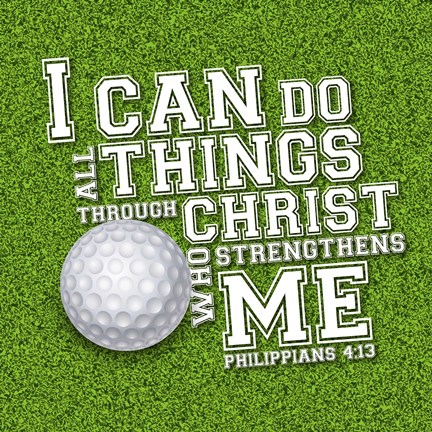 Framed I Can Do All Sports - Golf Print