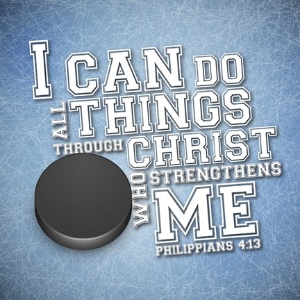 Framed I Can Do All Sports - Hockey Print