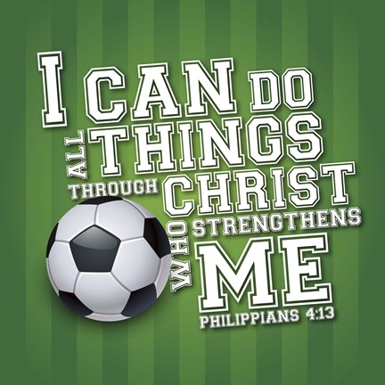 Framed I Can Do All Sports - Soccer Print