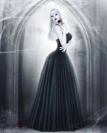 Framed White &amp; Red Print