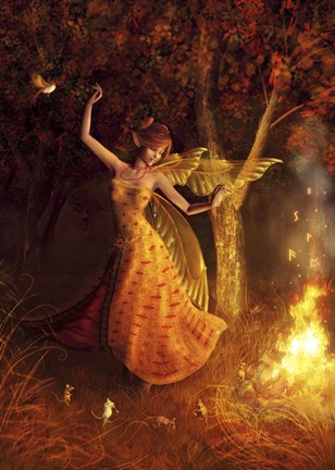 Framed Fire Dance Print