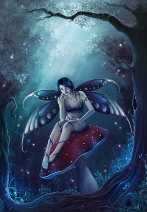 Framed Feeling Blue Print