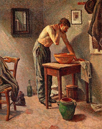 Framed Man Washing Himself, 1886 Print