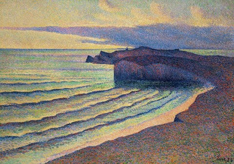 Framed Seashore In Normandy, 1893 Print