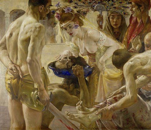 Framed Salome And The Head Of Saint John The Baptist Print