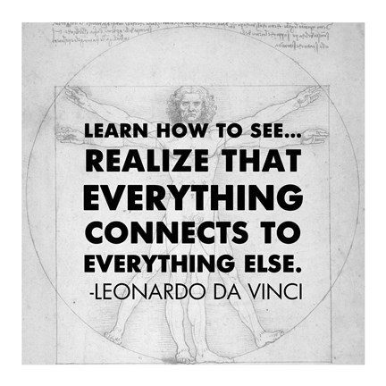 Framed Learn How to See -Da Vinci Quote Print