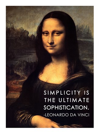 Framed Simplicity is the Ultimate Sophistication -Leonardo Da Vinci Print