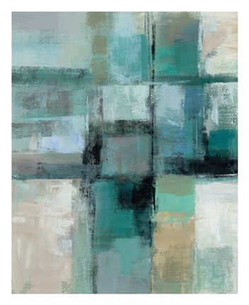 Framed Island Hues Crop I Print