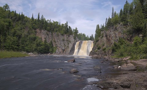 Framed North Shore Waterfall And Lake II Print