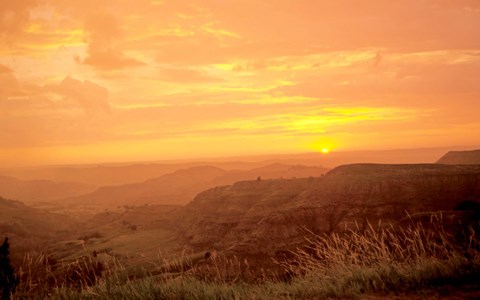 Framed Theodore Roosevelt National Park Sunset 56 Print