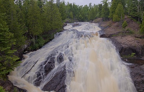 Framed North Shore Rushing Water Rapids Print