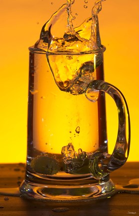 Framed Glass Mug On Bar Print