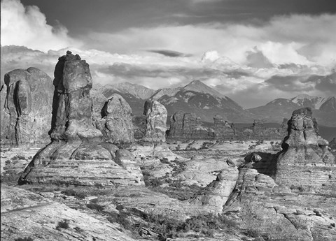 Framed Valley Of Rock And Sky With Mountains Print