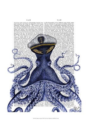 Framed Captain Octopus Print