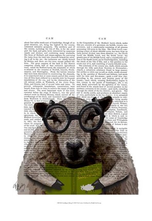 Framed Intelligent Sheep Print