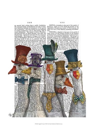 Framed Gaggle Of Geese Print