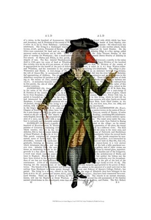 Framed Goose in Green Regency Coat Print